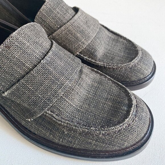 Vintage  Early 2000s DKNY Canvas Upper Classic Loafers 7M - Picture 2 of 9